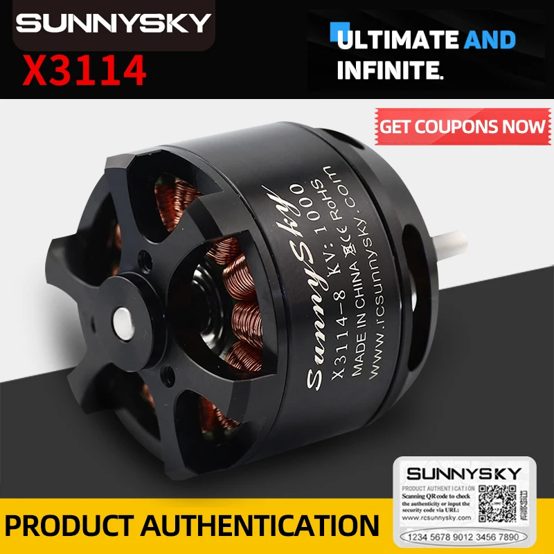 SunnySky X3114 1000KV бесщеточный двигатель для FPV мультикоптера квадрокоптера | Игрушки и