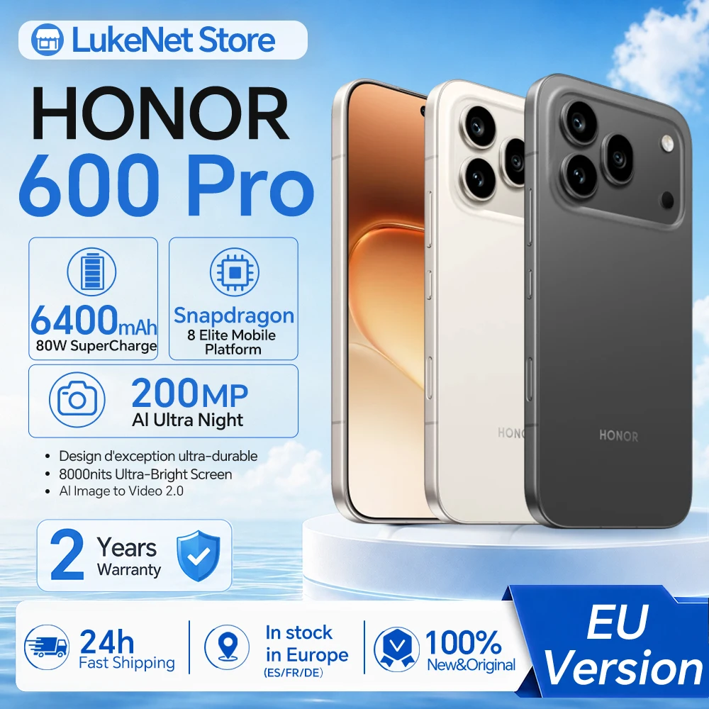 HONOR 600 Pro 5G smartphone Snapdragon 8 Elite, 200MP, 6400mAh, carga 80W