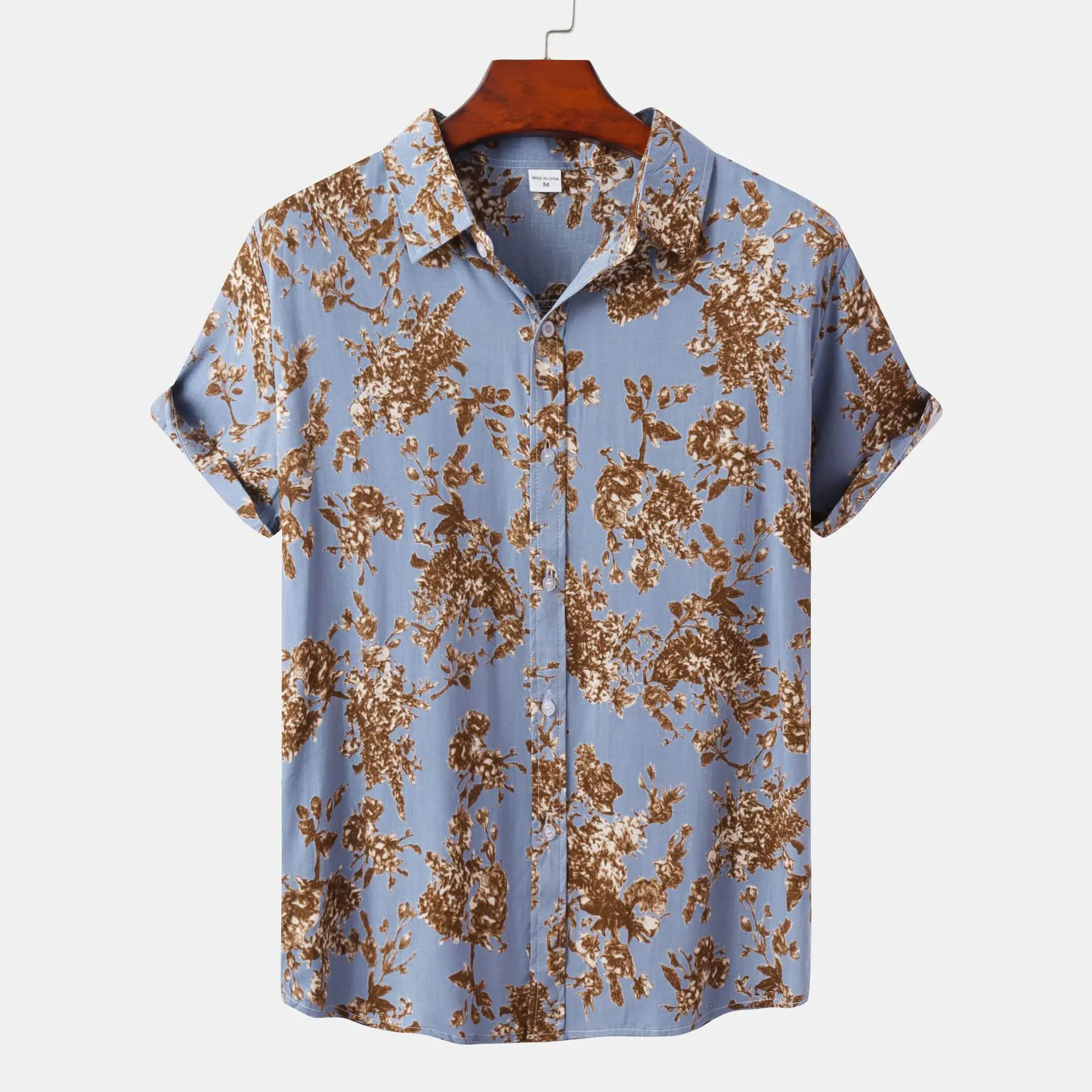 Men'S Shirt Floral 3d Print Undies Hawaiian Shirts Casual Short Sleeved Oversized Blouse Streetwear Tees Top Summer Men Clothing
