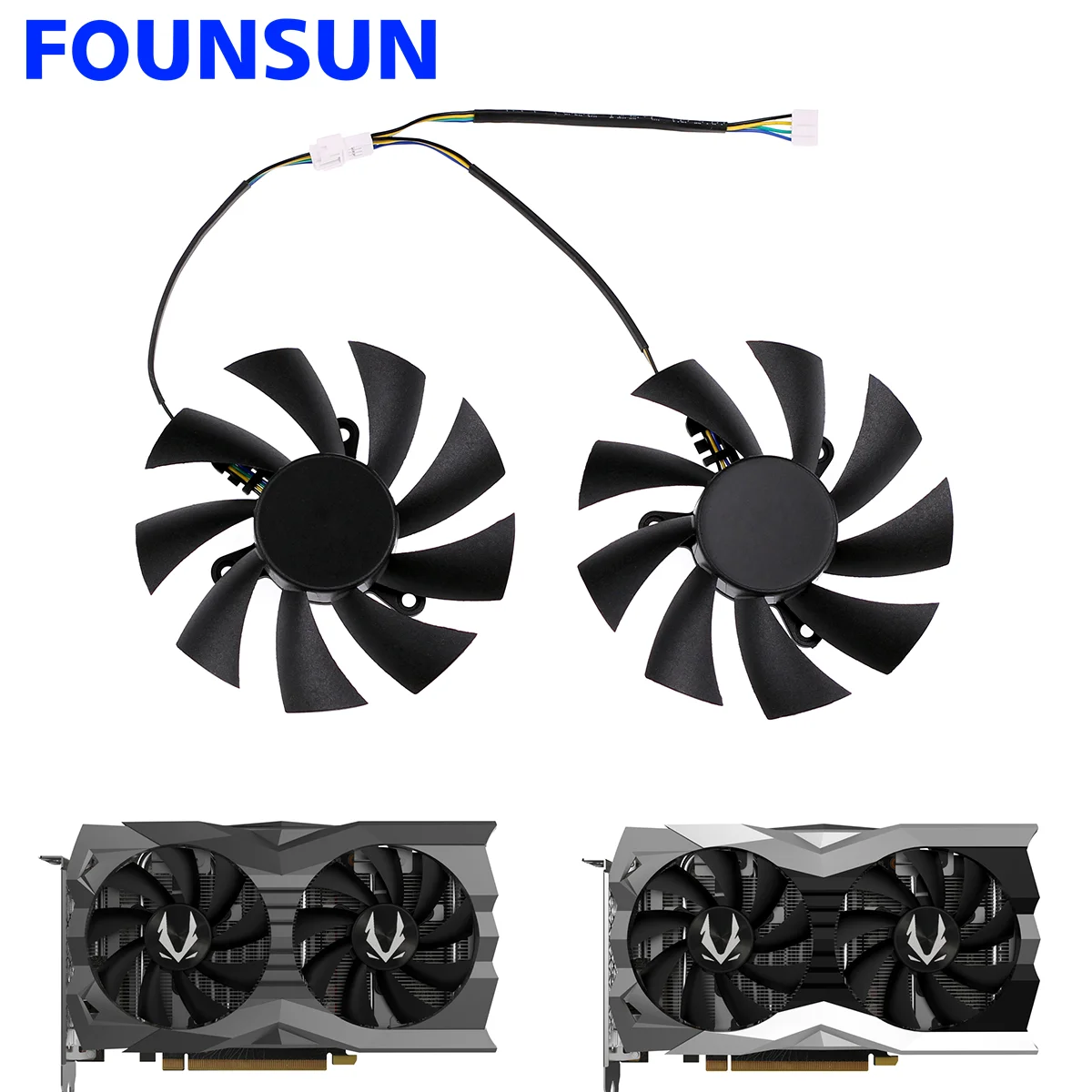 2 шт./комплект кулер для видеокарты Zotac RTX 2060 2070