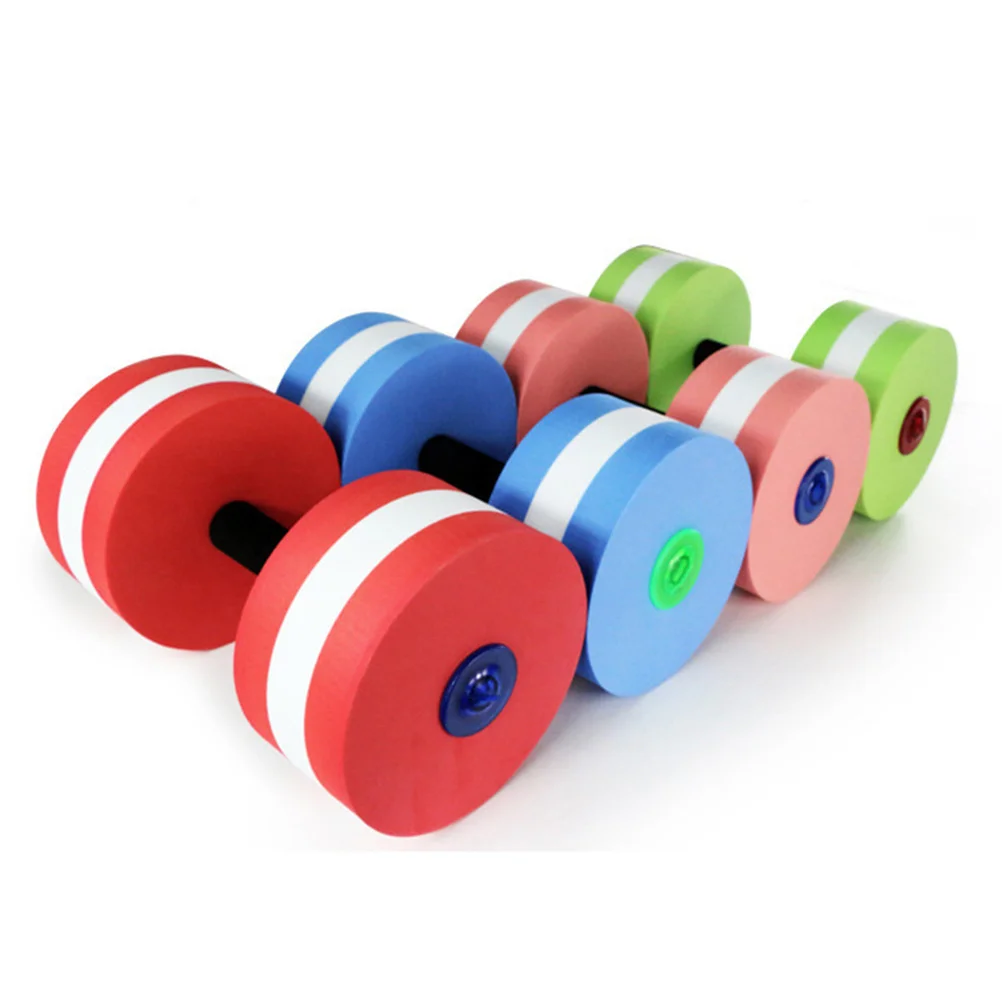 2 Pcs Dumbells Water Aerobics Aquatic Barbell EVA Floating Dumbbell Sports Swimming Equipment Blue Fitness