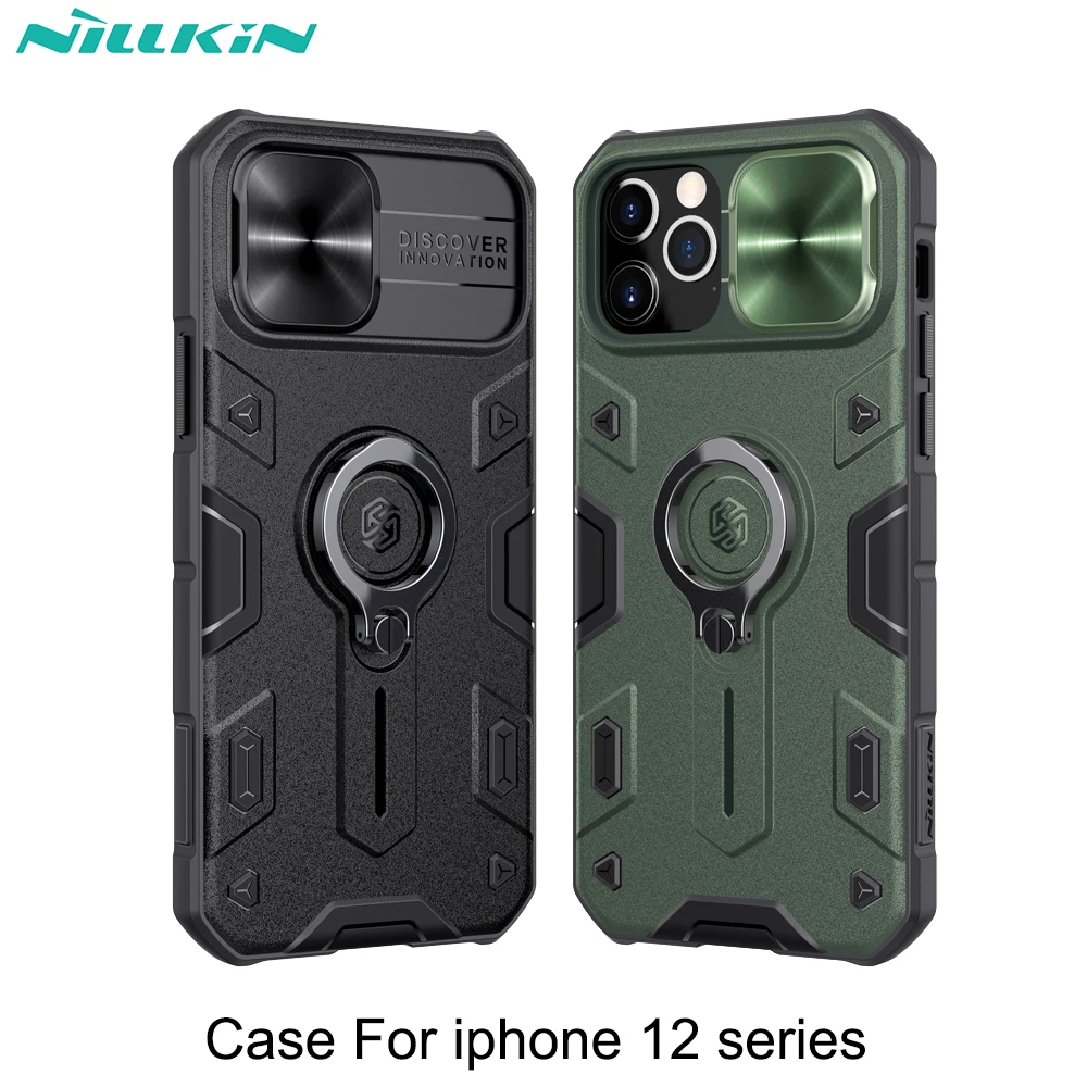 

NILLKIN for iPhone 13 12 11 Pro Max Case Finger Ring Holder Shockproof Armor camera protection Case for iPhone 11 12 13 Mini Pro