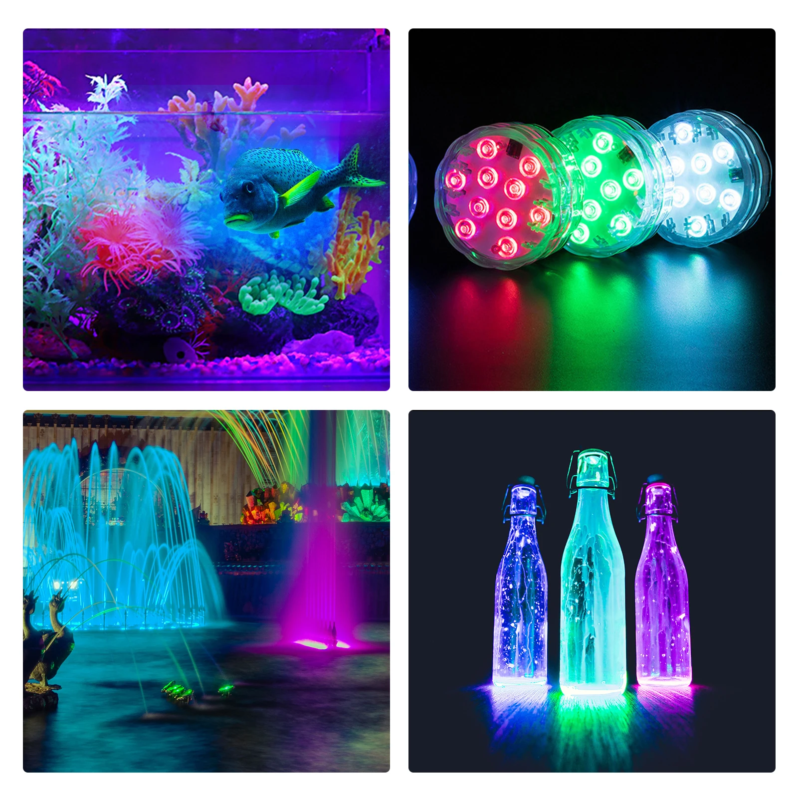 

Submersible Light Waterproof 16 Colors Underwater Tea Night Lamp Vase Bar Party Wedding Decoration Spa LED Swimming Pool Light