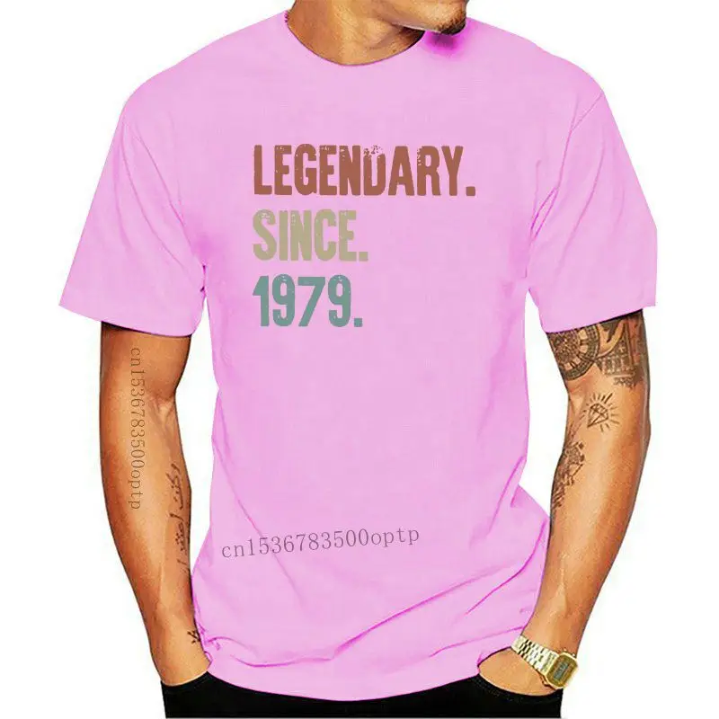 

Camiseta Retro Vintage de 40 cumpleaños para hombre, camisetas Legendary Since 1979 de manga corta, camisetas de moda, Tops de a
