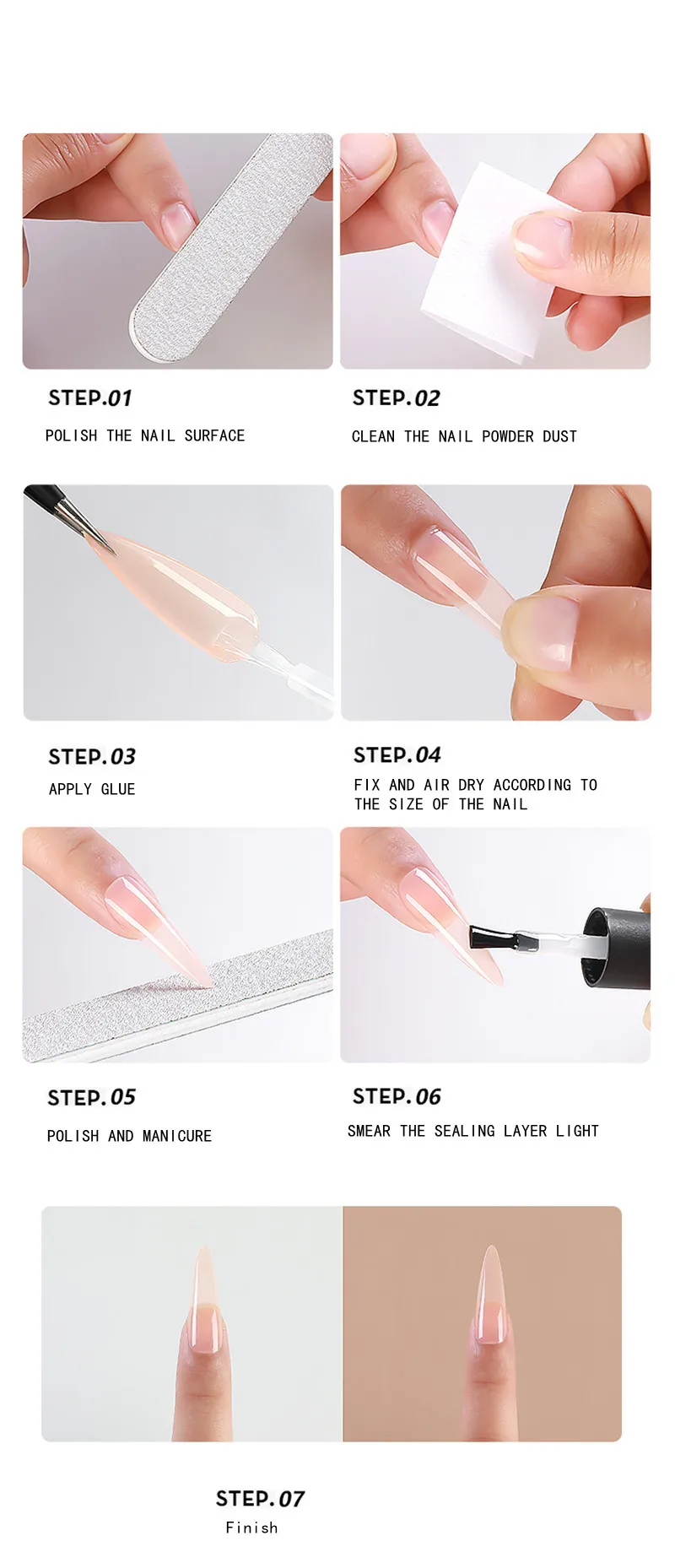 240 шт./коробка искусственные накладные ногти для наращивания ногтей