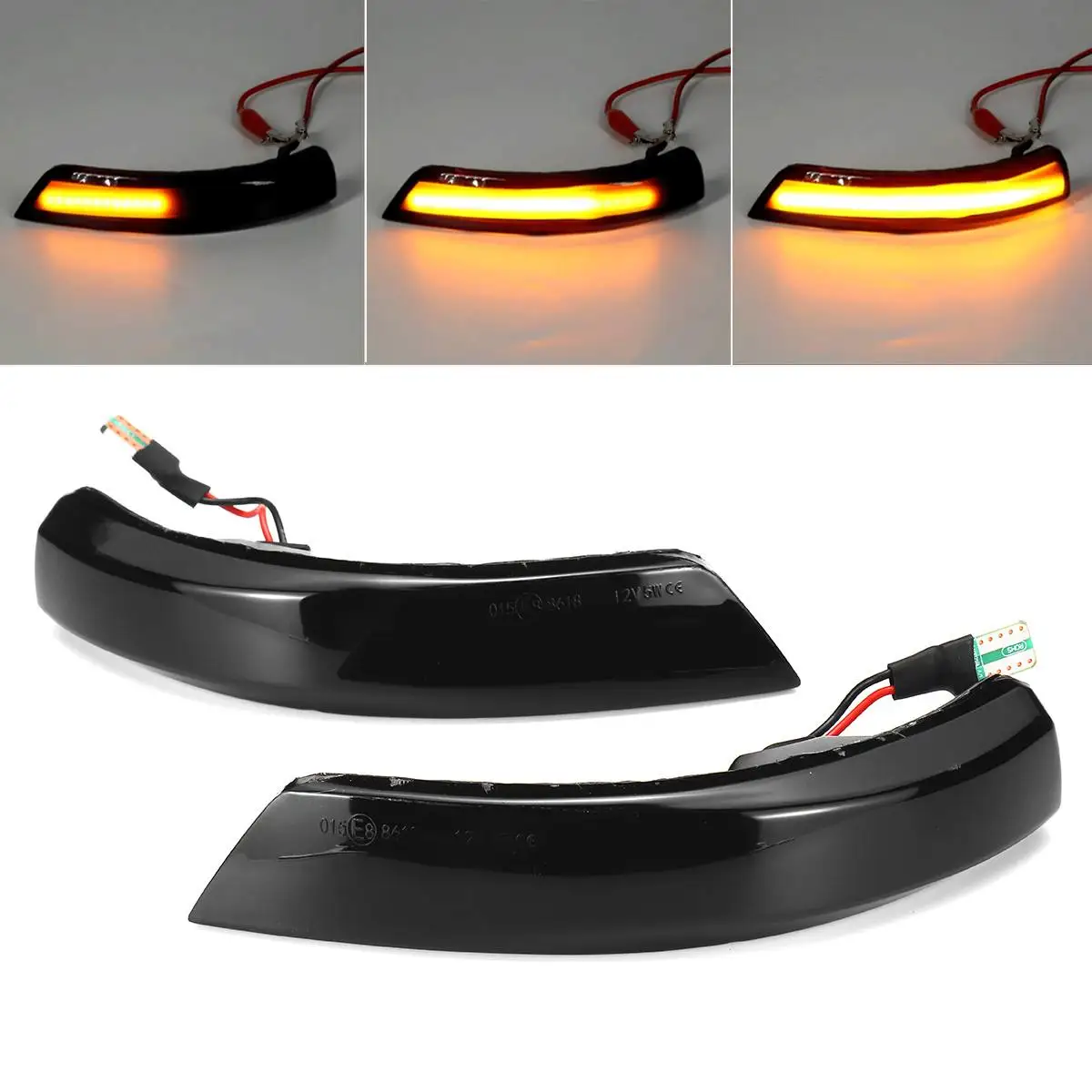 

2pcs Flowing Turn Signal Light LED Side Wing Rearview Mirror Dynamic Indicator Blinker for Ford Focus mk2 mk3 08-16 Mondeo mk4