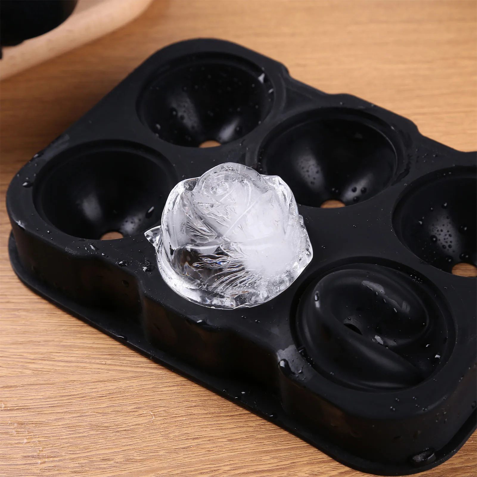 

6 Grids Silicone Ice Cube Form Rose Shape Icecream Mold Freezer Cream Ball Maker Reusable Whiskey Cocktail Mould Bar Tool