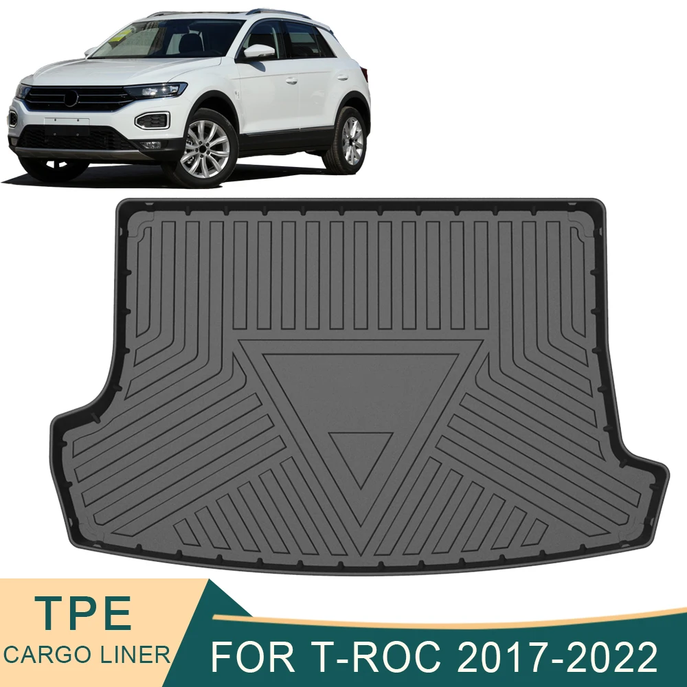

For VW Volkswagen T-ROC 2017-2022 Auto Car Cargo Liner All-Weather TPE Non-slip Trunk Mats Boot Tray Carpet Interior Accessories
