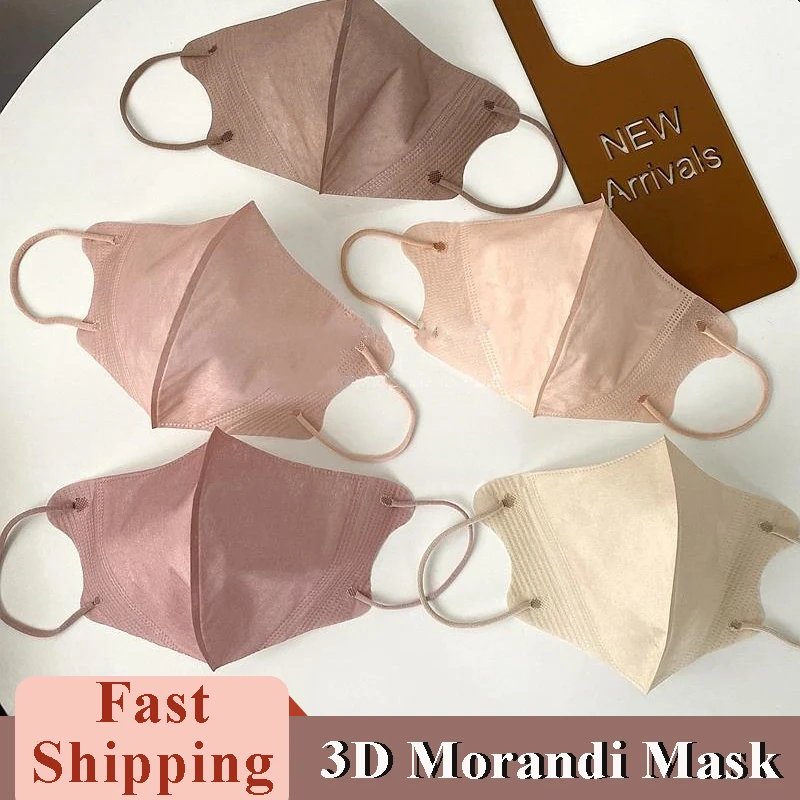 

Одноразовые маски 3D Morandi со ртом для лица чехол для рта в японском стиле 3-слойная защитная маска для взрослых противопылевая 10 дюймов