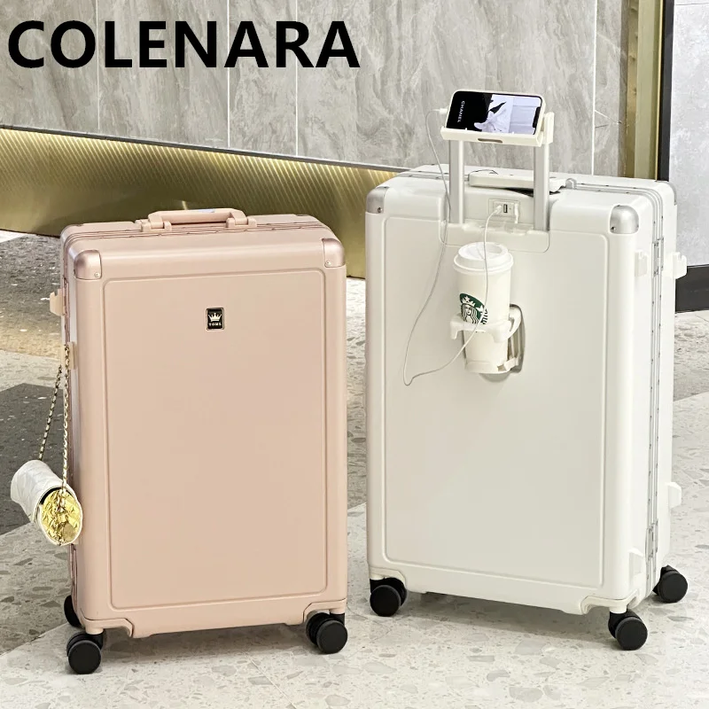 COLENARA высококачественный 20-дюймовый чемодан 24 дюйма PC Trolley чехол 26 дюймов женский