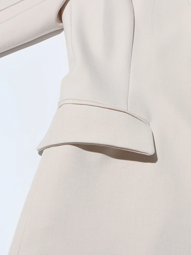 Женский Асимметричный Блейзер однотонный блейзер с отложным воротником и