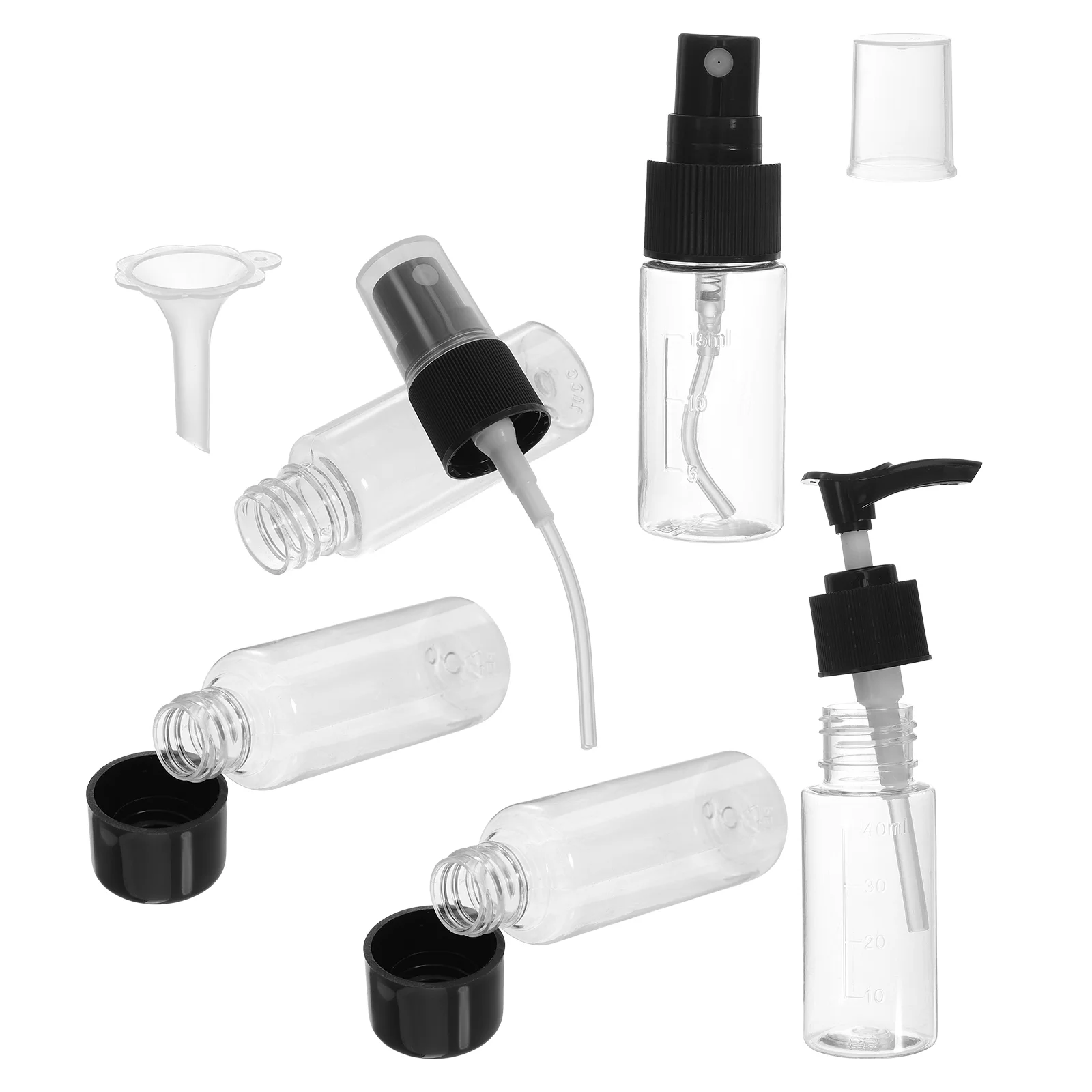 

Travel Bottles Lotion Toiletry Makeup Supplies Plastic Pump Empty Clear Container