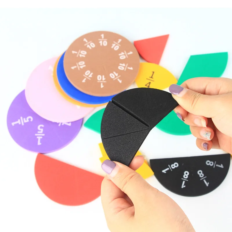 

Инструмент для обучения математике в фракциях EVA, Круглый инструмент в форме фракции, детская игрушка Монтессори для раннего развития матем...
