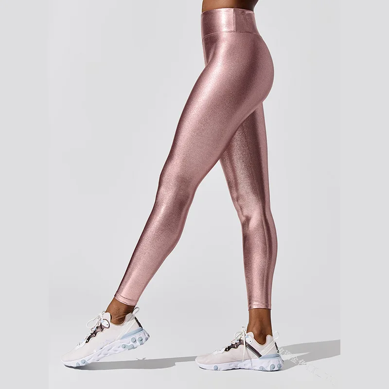 Yoga Pants New High Waist Gilded Solid Color Casual Pants Leggings