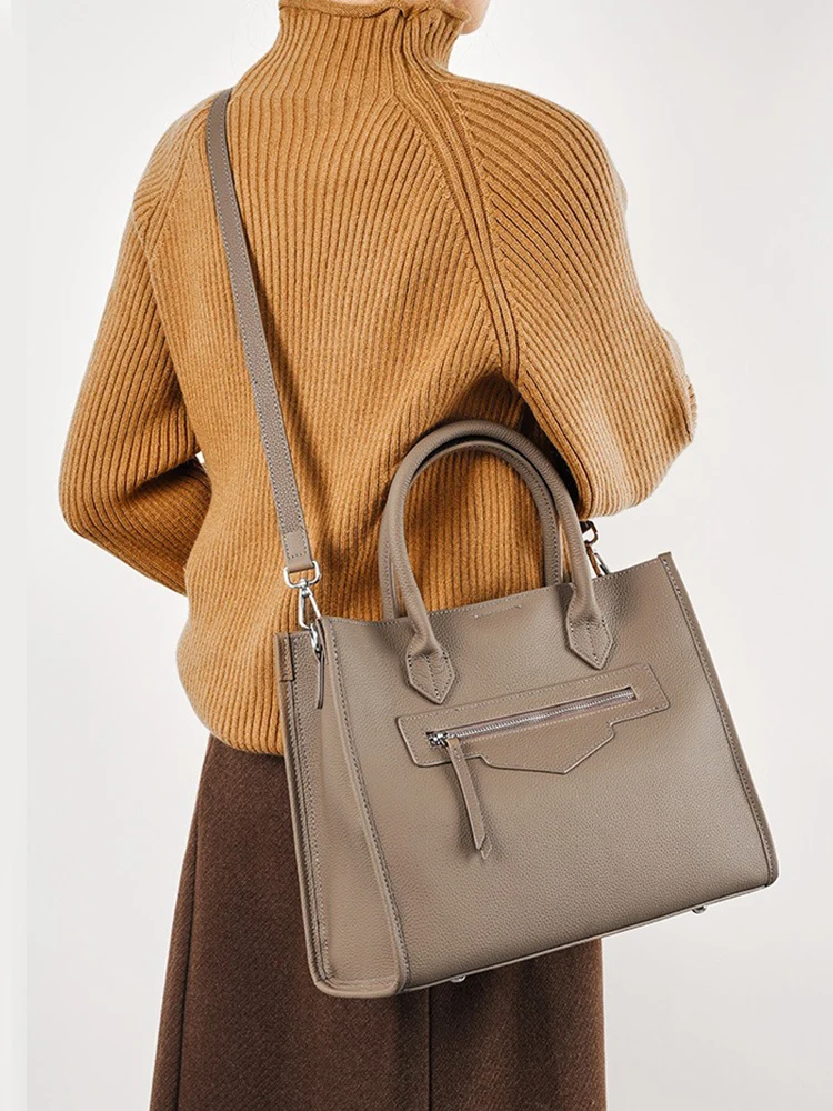 Zency 2024 Винтажная Женская Сумка Через Плечо Из Натуральной Кожи