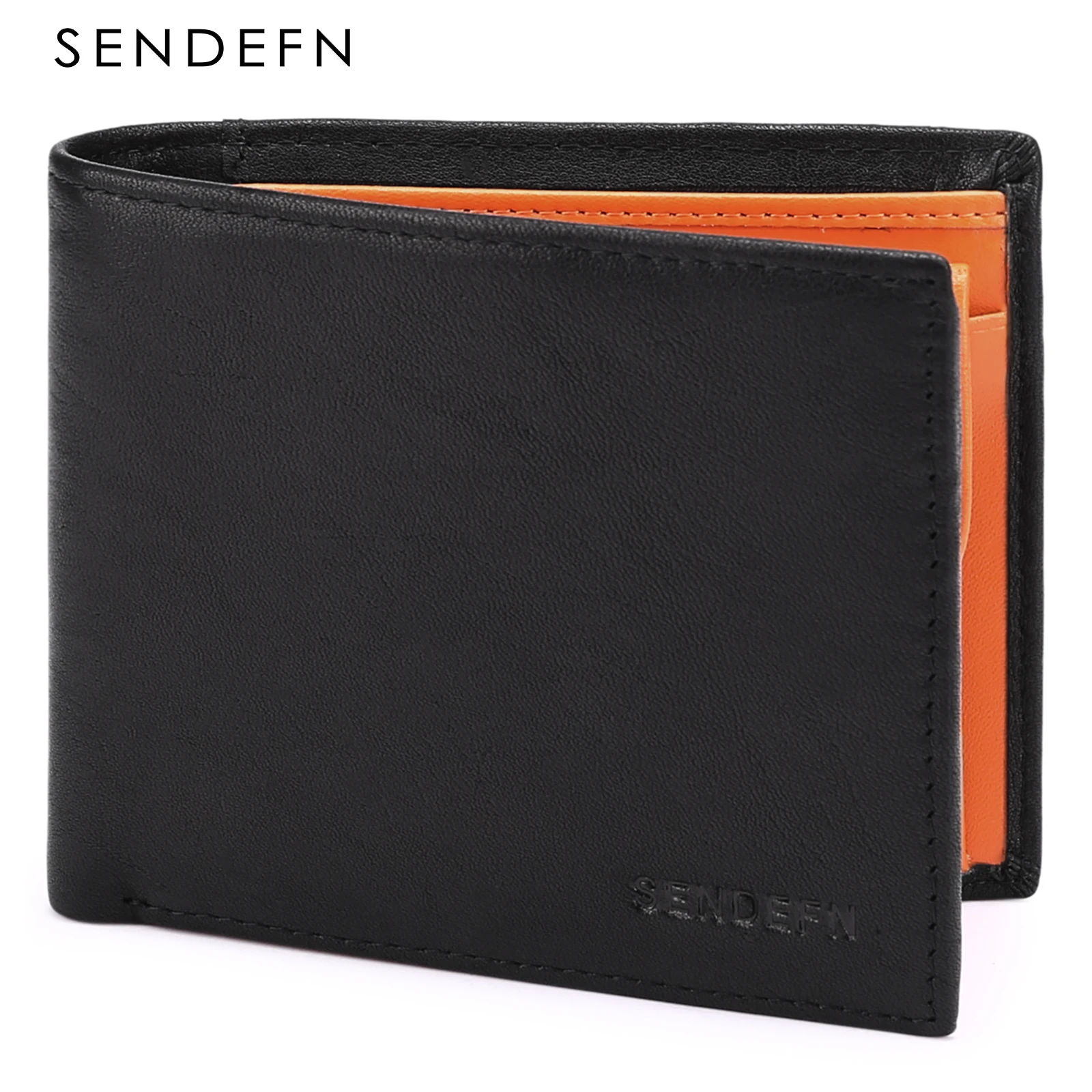 New Short Men Wallets Slim Card Holder Genuine Leather Male Wallet Photo Holder Men's Purses Coin Pocket