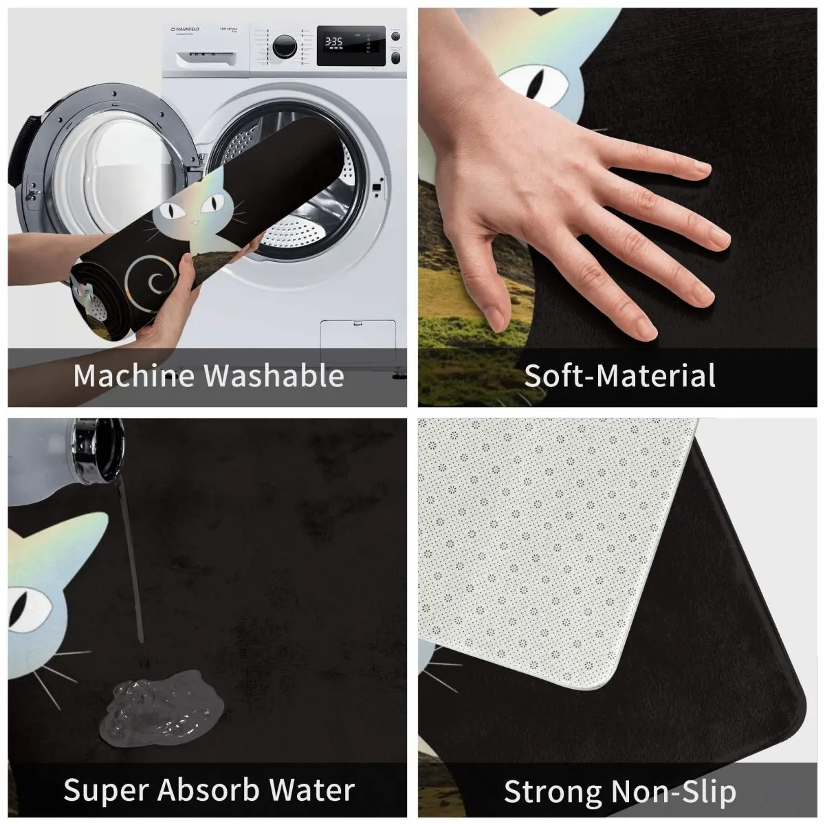 Кот говорит что привет фотообои милый декоративный ковер для входа в гостиную