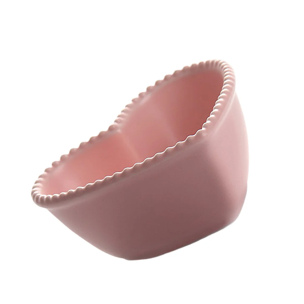 

Bowl Heart Bowls Ceramic Salad Dish Shaped Cereal Fruit Dessert Sauce Mixing Appetizer Snack Serving Pasta Deep Plate Rice Prep