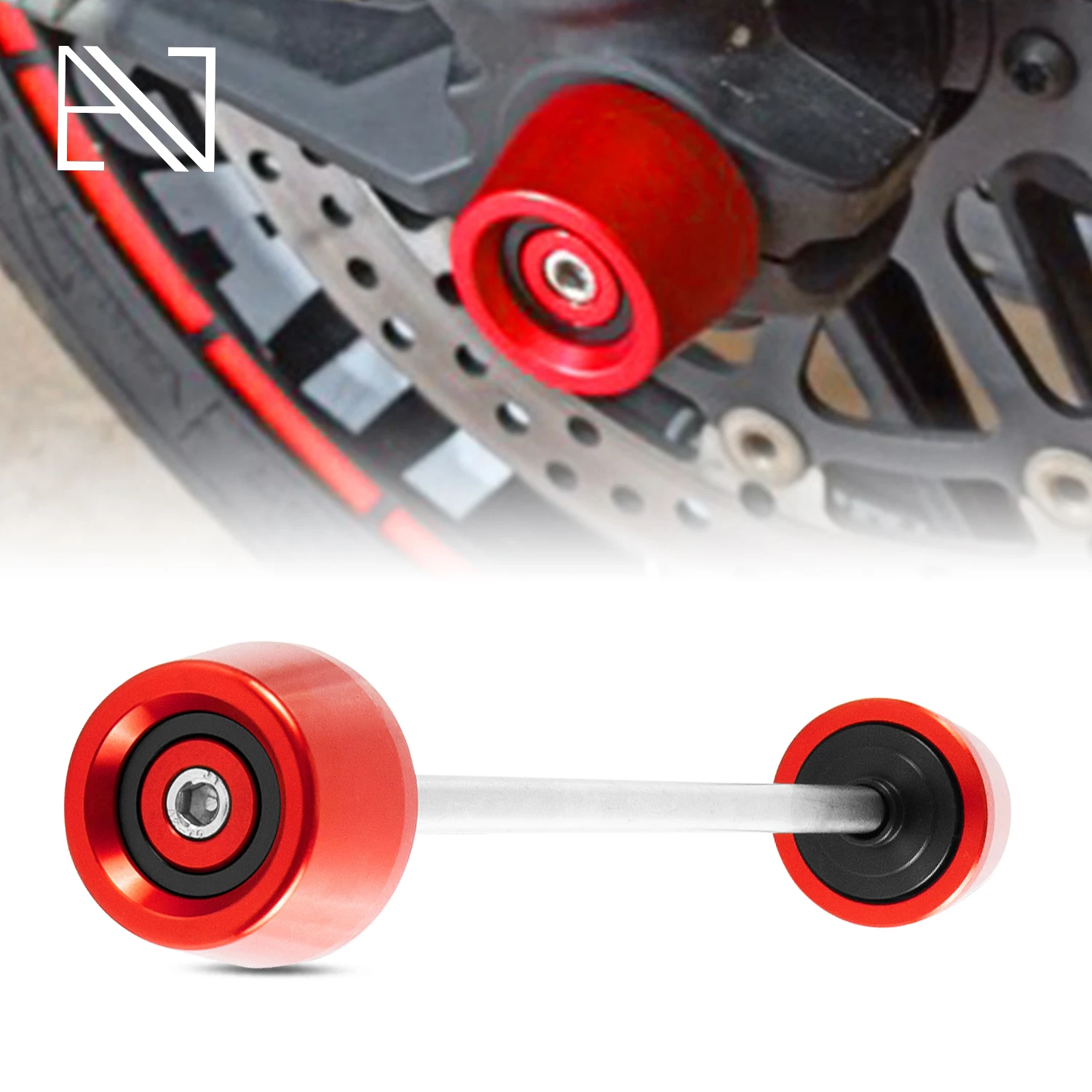 Enlarge Motorcycle Accessories Front Axle Slider Wheel Crash Pads Protector For Ducati Scrambler 400 800 SuperSport 939 2017-2022