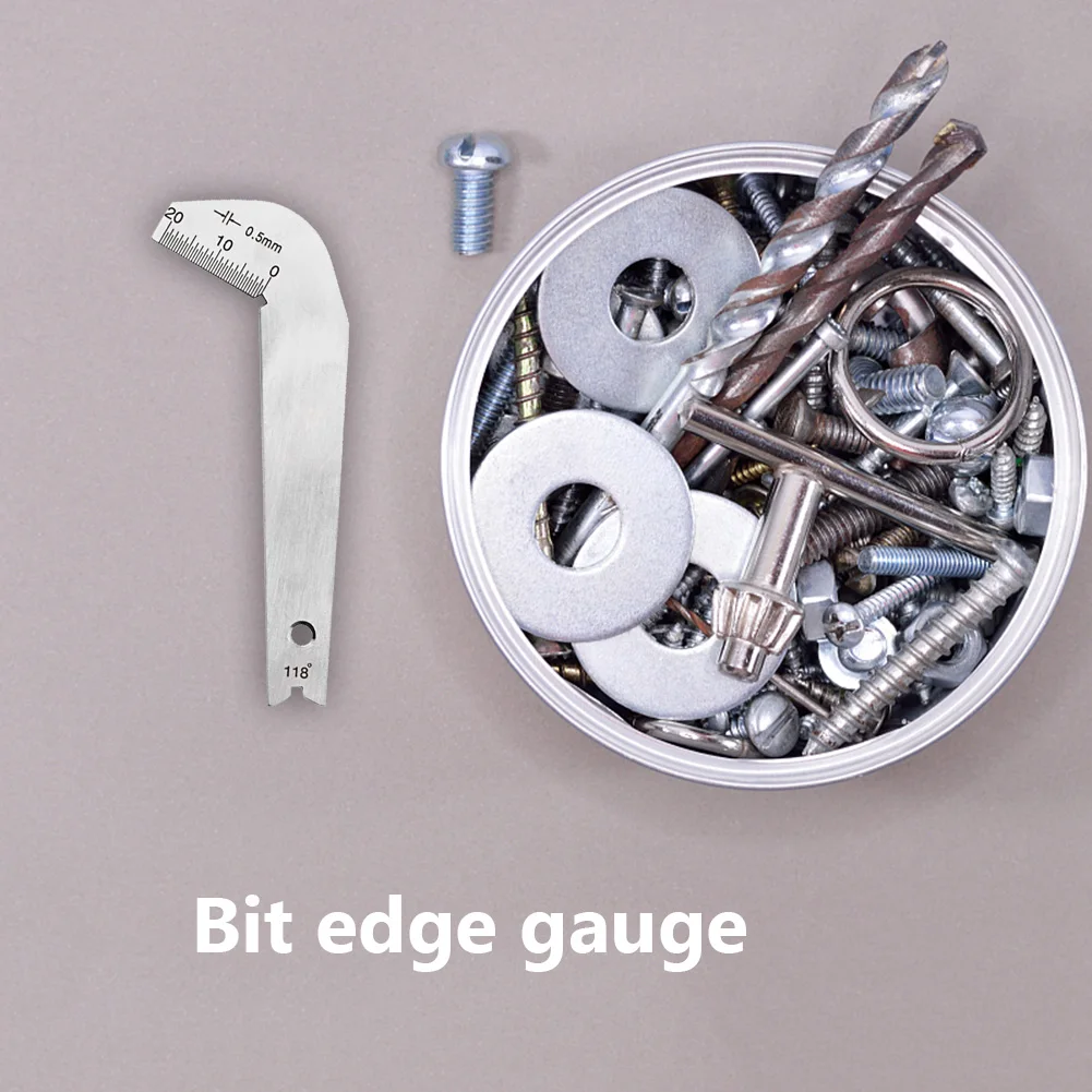 

118 Degree Bit Pattern Drill Template Gauge Stainless Steel Corner Front Edge Measuring Weld Drill Bit Angle Gauge Measurement T