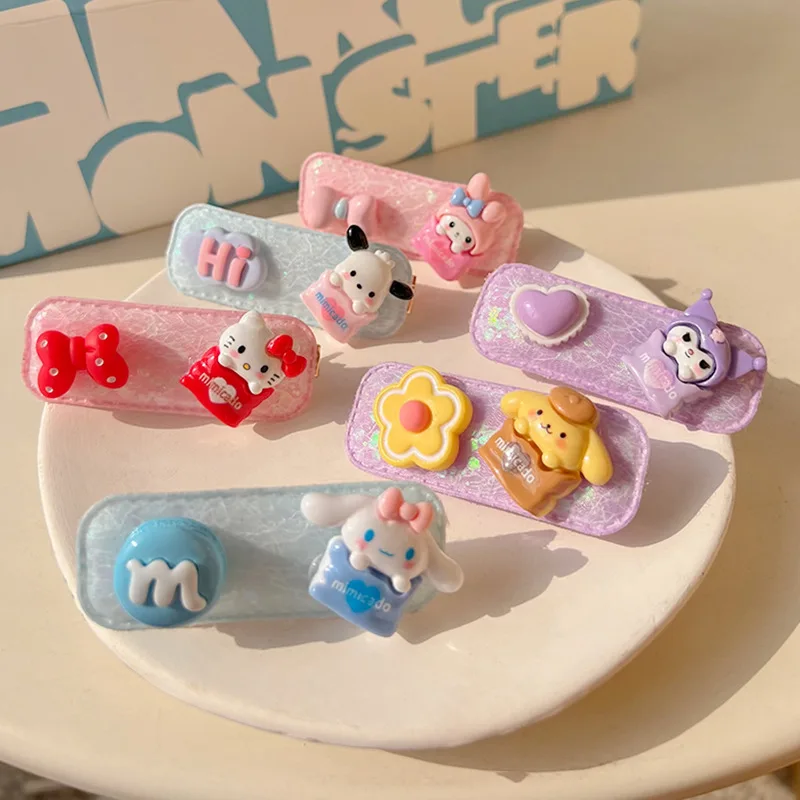 

2 шт., заколки для волос Sanrio Kuromi Cinnamoroll