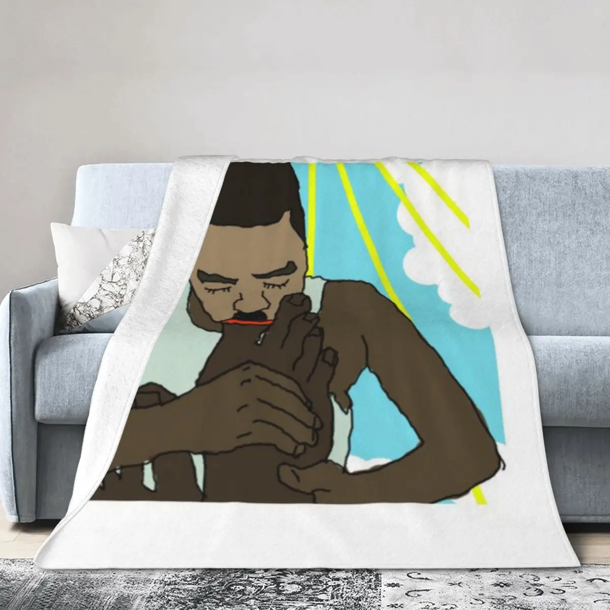 Веселая ночь с домом. Ультрамягкое одеяло из микрофлиса.