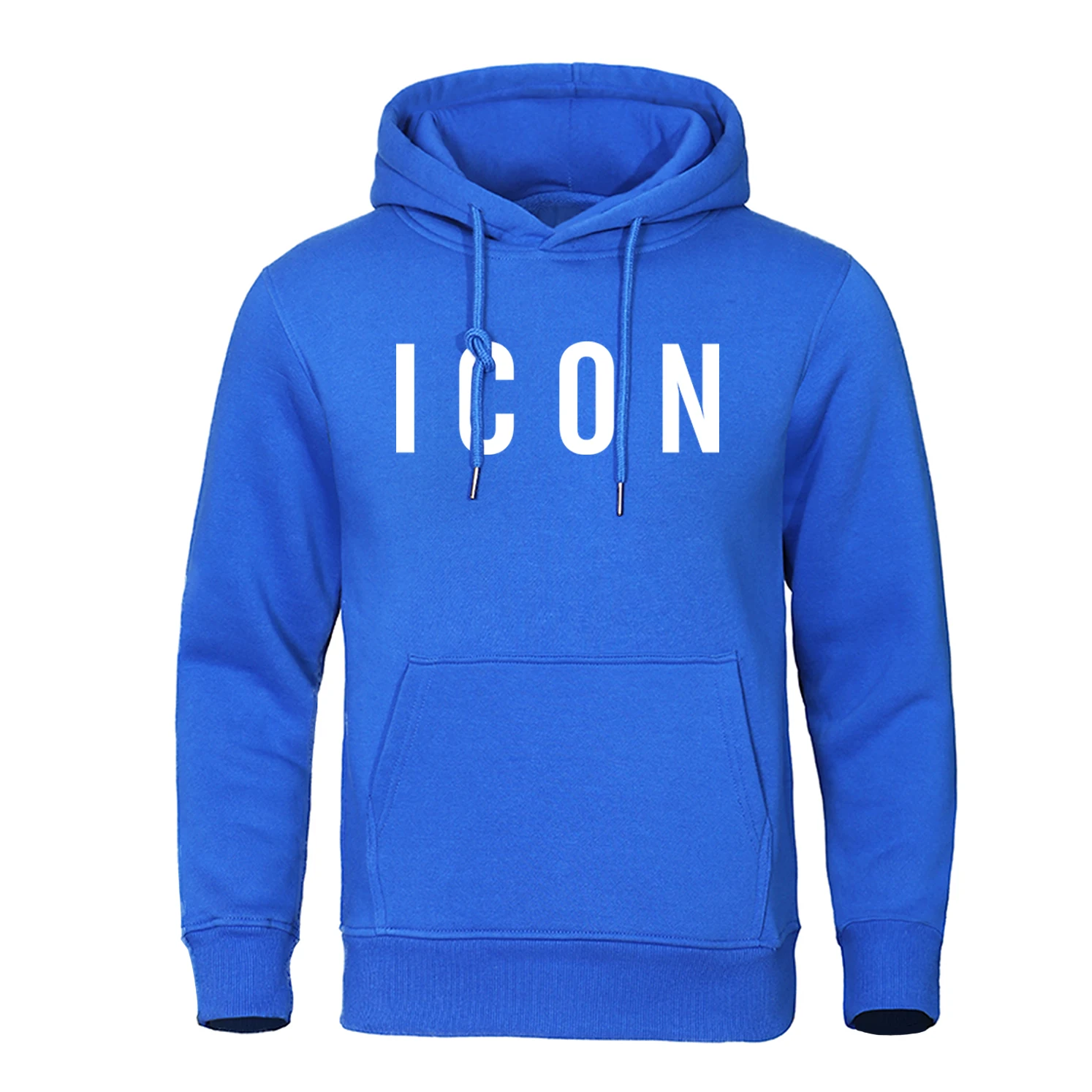 

Icon English Letter Pattern Hoody Man Personality Hip Hop Casual Hoodie Crewneck Fleece Pullovers Sports Warm Fleece Hoody Men