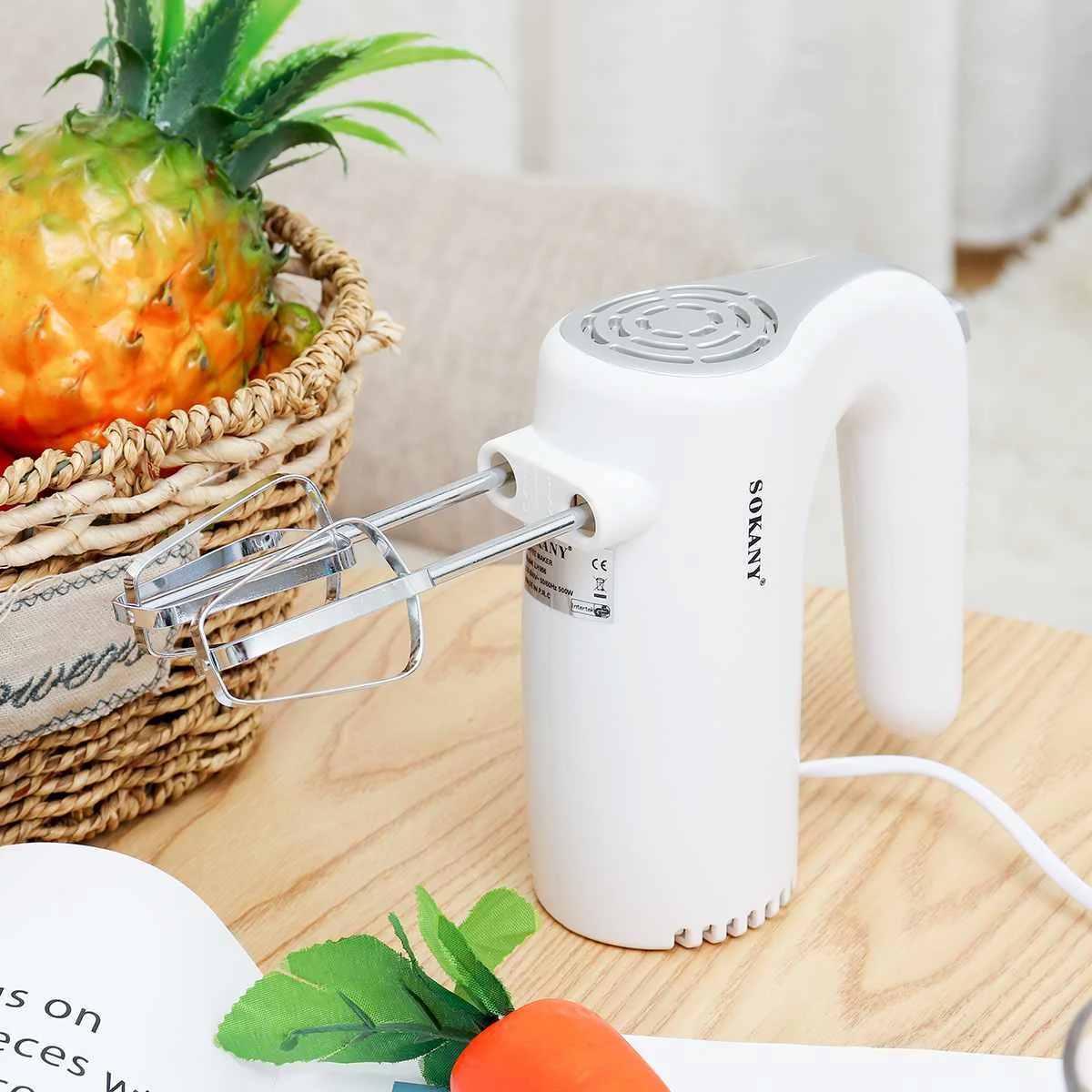

500W&180W Power Electric Food Mixer Hand Blender 5 Speeds Dough Blender Egg Beater Food Processor Kitchen Manual Cooking Tools