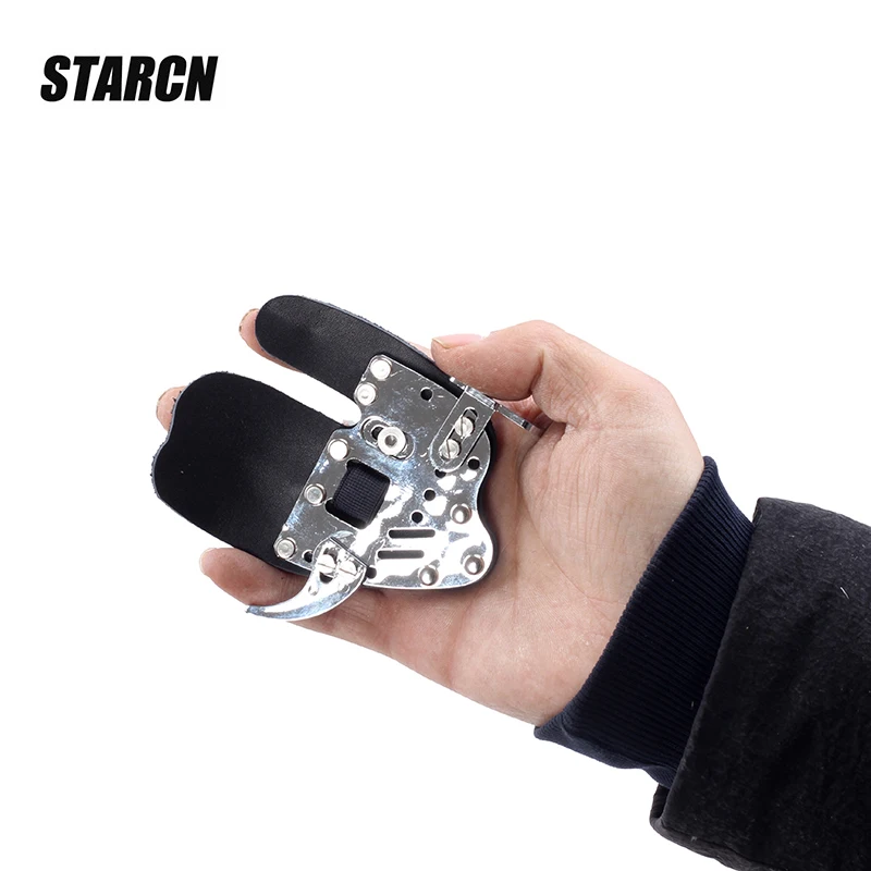 Archery Finger Tab Left and Right Hand Archery Finger Guard Protection Pad Glove Tab for Bow Finger Protector