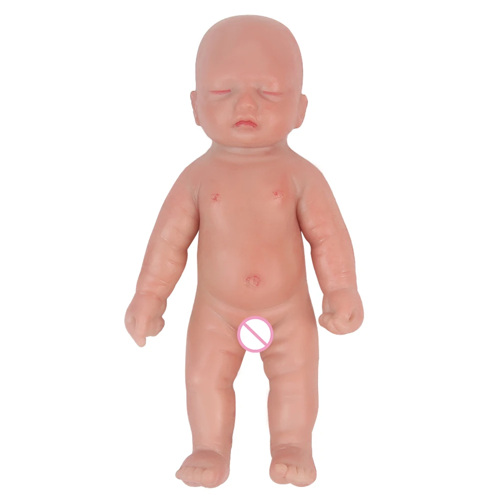 

IVITA WB1737MN 12cm 73g Eyes Closed Silicone Reborn Baby Doll Newborn Skeleton Mini Boy Toys for Children Christmas Gift