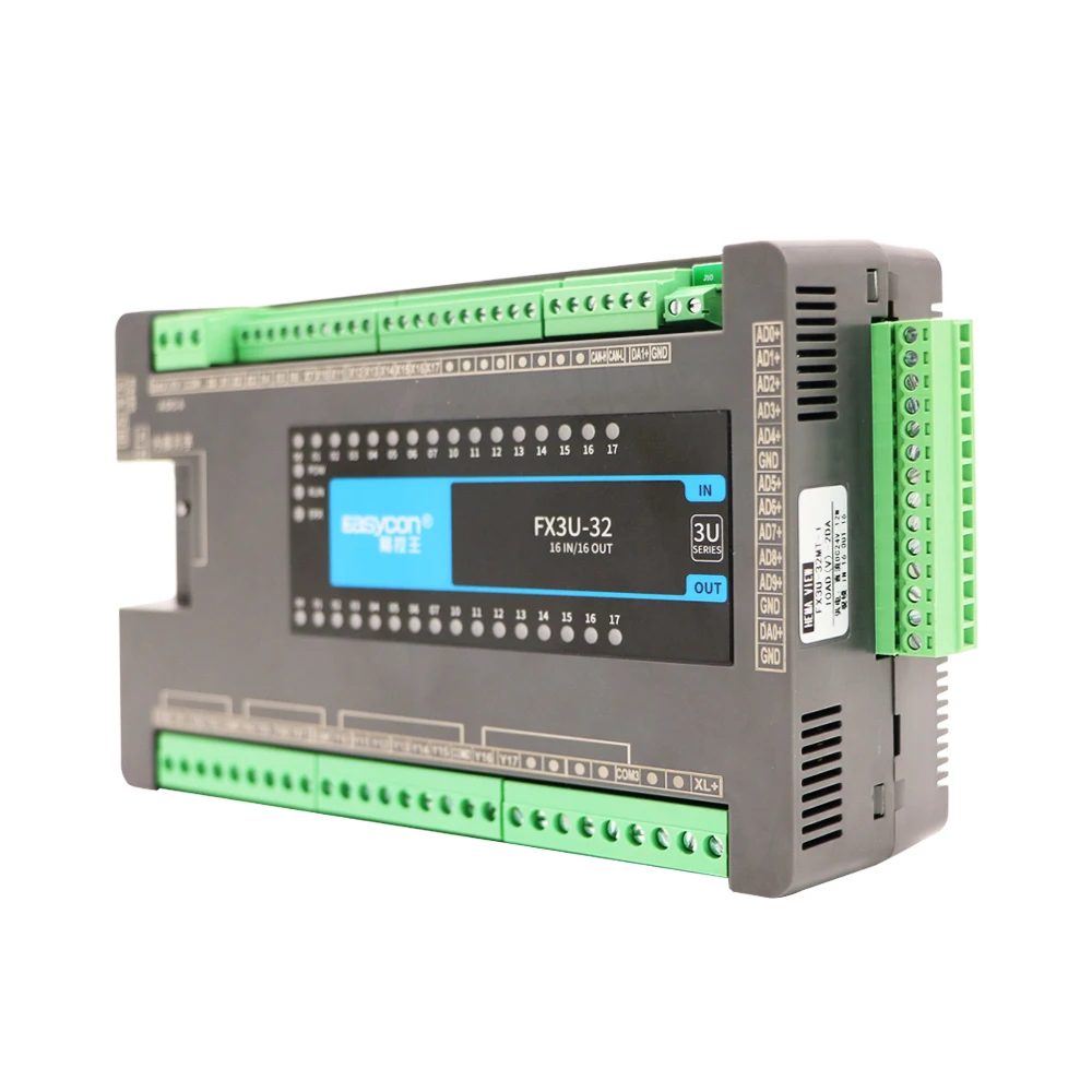 

10pcs FX3U-32MT/MR/MRT-10AD-2DA DI16 DO16 PLC Programmable Logic Controller For Stepper Motor Industrial PLC Controller