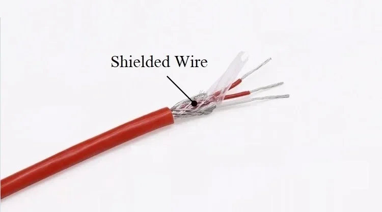 

Термопарный провод PT100, 1/5/10 м, 3-жильный силиконовый изолированный кабель из фторопласта и луженой меди, экранированный кабель из нержавеющей стали, 200 ℃