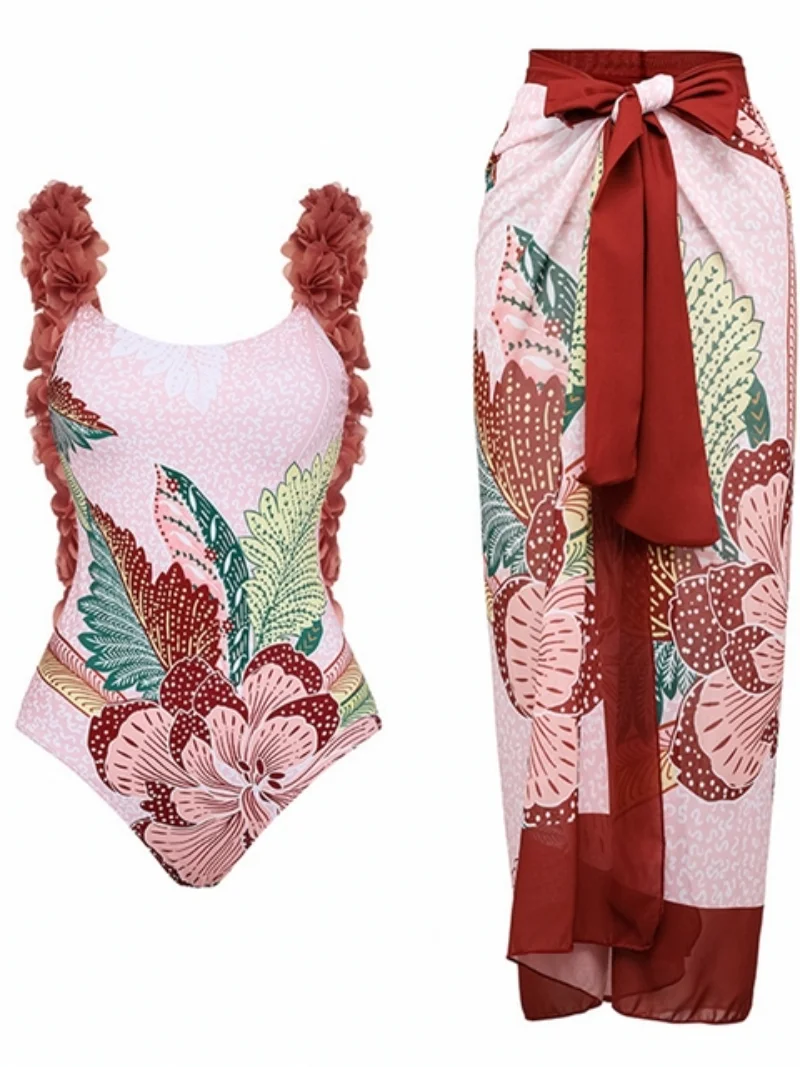 Two Piece Sets Swimsuit Cover-up Women Clothes Crop Tank Tops Bodysuits And Skirt Fitness Skinny Outfit 2 Piece Suit 2023 Summer