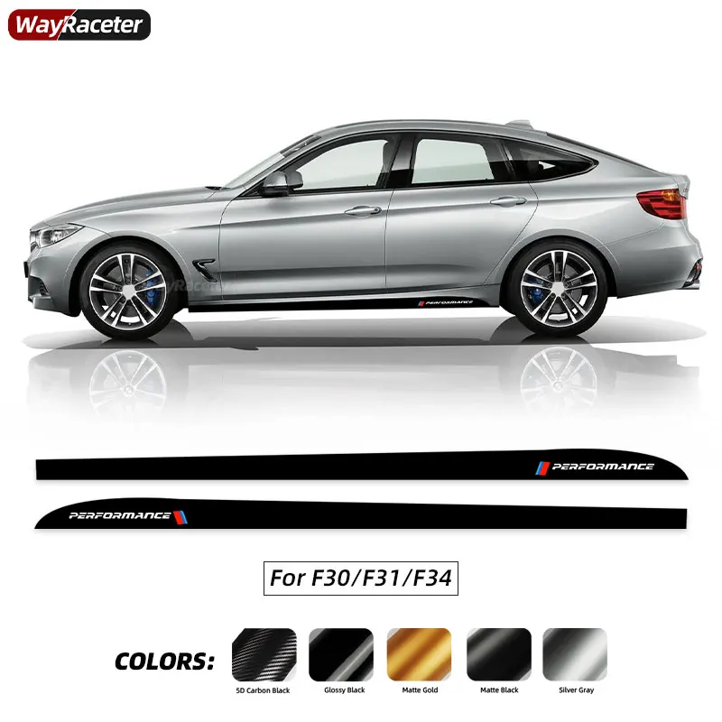 Наклейка на дверь с боковой полосой 2 шт. для BMW 3 серии F30 F31 F34 Sport 340i 335i 330i 328i 318d 316i