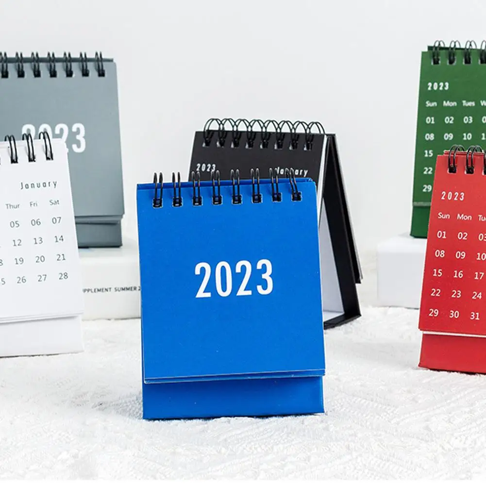 Маленький настольный календарь 2023, 2022 дюйма, настольный мини-календарь для офиса, ежемесячный настольный календарь, подставка для месяца, п...