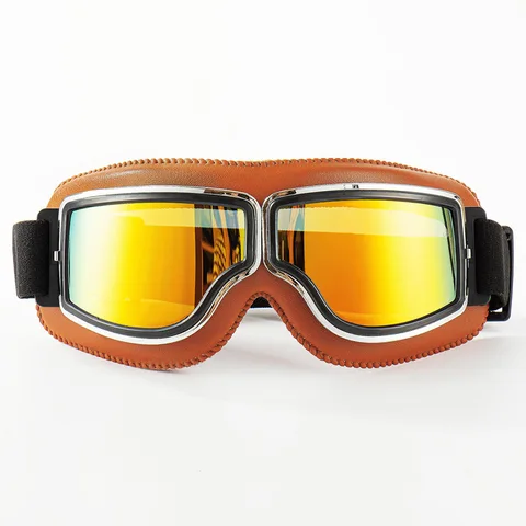 Ветрозащитные Кожаные Защитные антибликовые очки, очки для мотокросса, езды по пересеченной местности, стимпанк