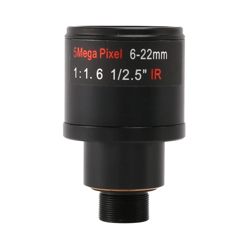 

CCTV Lens 1/2.5 Inch 6-22Mm 5MP M12 Mount Varifocal Lens F1.6 For 4MP/5MP CMOS/CCD Sensor Security IP/AHD Camera
