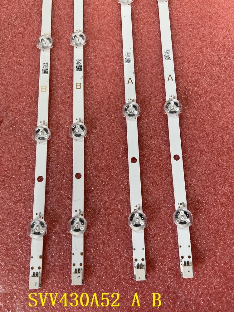 Светодиодная лента (4) для Panasonic TX-43FX550E TX-43FX555E TX-43GS352B TX-43GX551B TX-43GX555E TX-43FS350E TX-43FS352B