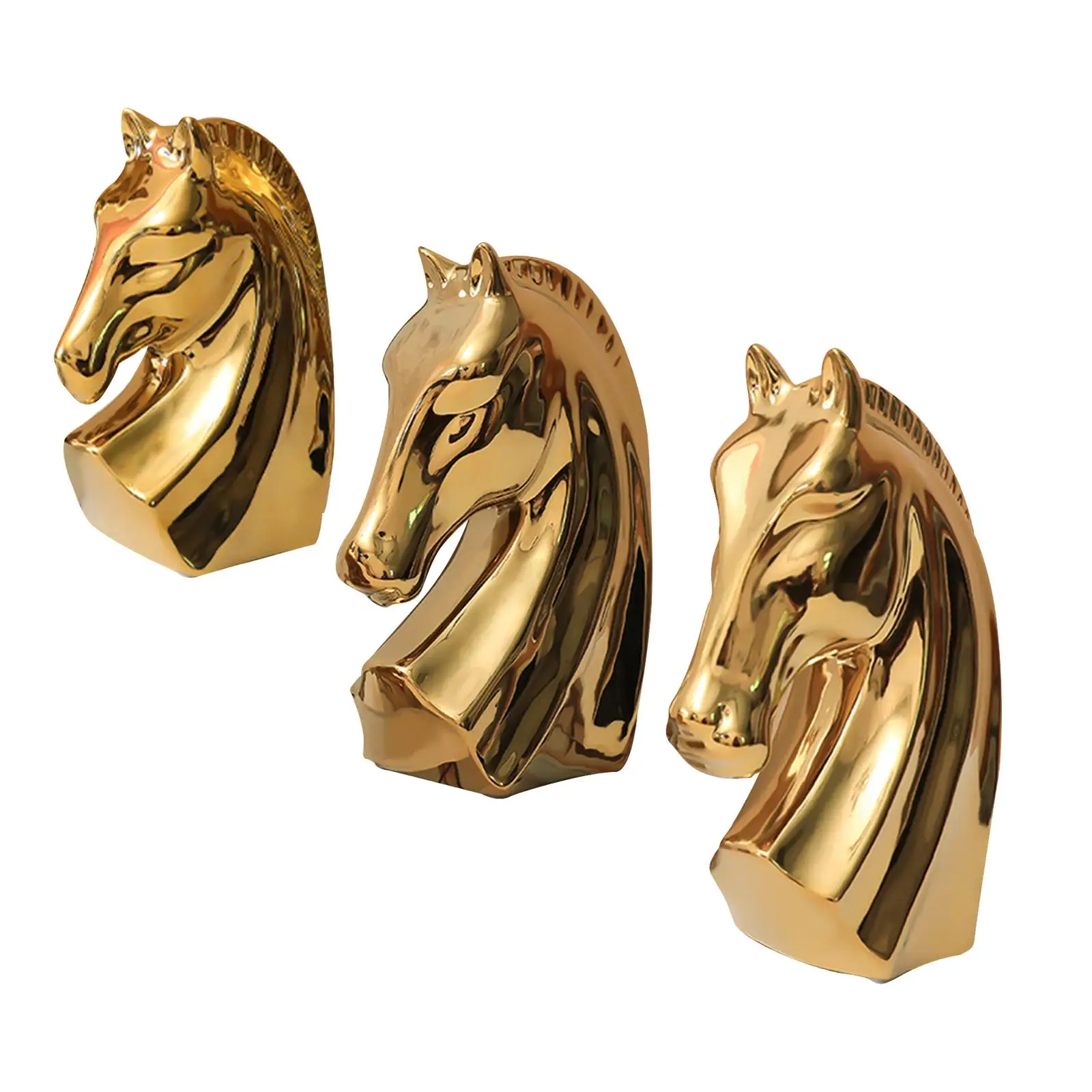 

Керамическая статуэтка лошади, статуэтка животного для гостиной, кабинета, декоративный орнамент