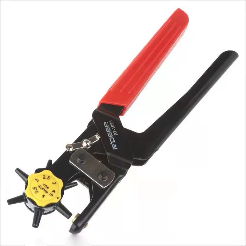 

Leather Belt Hole Punch Plier Eyelet Puncher Revolve Sewing Machine Bag Setter Tool Watchband Strap Household leathercraft