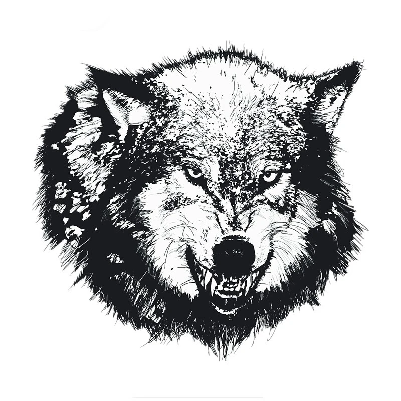 

Creative Angry Hungry Wolf Car Sticker PVC Fashion Body Window Cover Scratches Accessory Auto Decal Motorcycle Laptop Decoration
