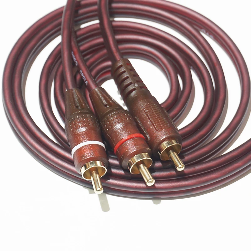 1.5M RCA Male to 2 RCA Male  Y Splitter Digital Stereo Audio Cable Dual RCA Plug for Subwoofer, Home Theater, Hi-Fi Audio System