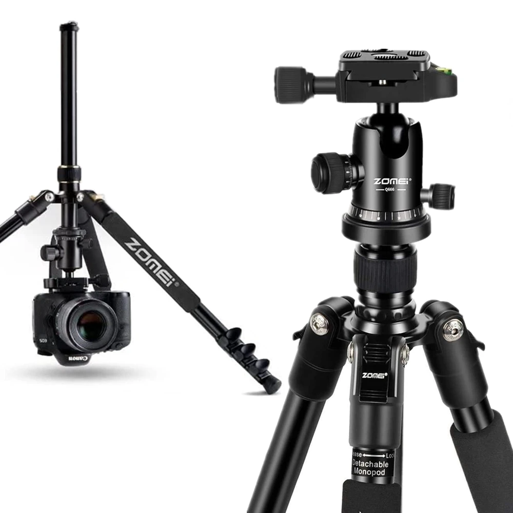 

157.8cm 62.5in Adjustable-height Professional Camera Tripod with Macro Photography and 360 Panorama Ball Head,Max Load 8kg/ 18Lb