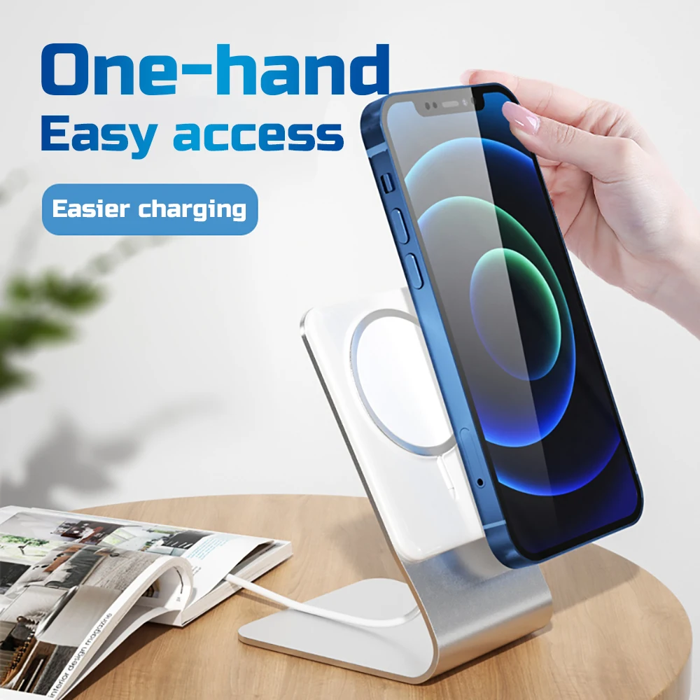 

Magnetic Wireless Charger Holder for iPhone 13 Pro 12 mini Smartphone Stand Charging Dock Station Base For Magsafe France ship