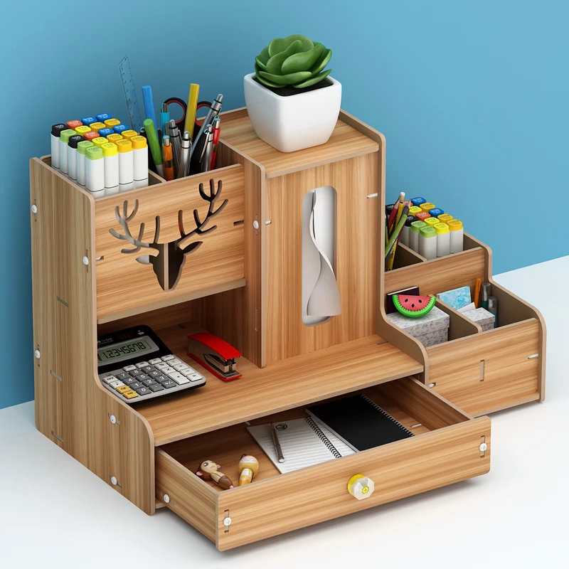 

Creative Desktop Drawer Office Sundries Pen Storage Box Home Dresser Paper Towels Cosmetics Storage Box Multifunctional Shelf