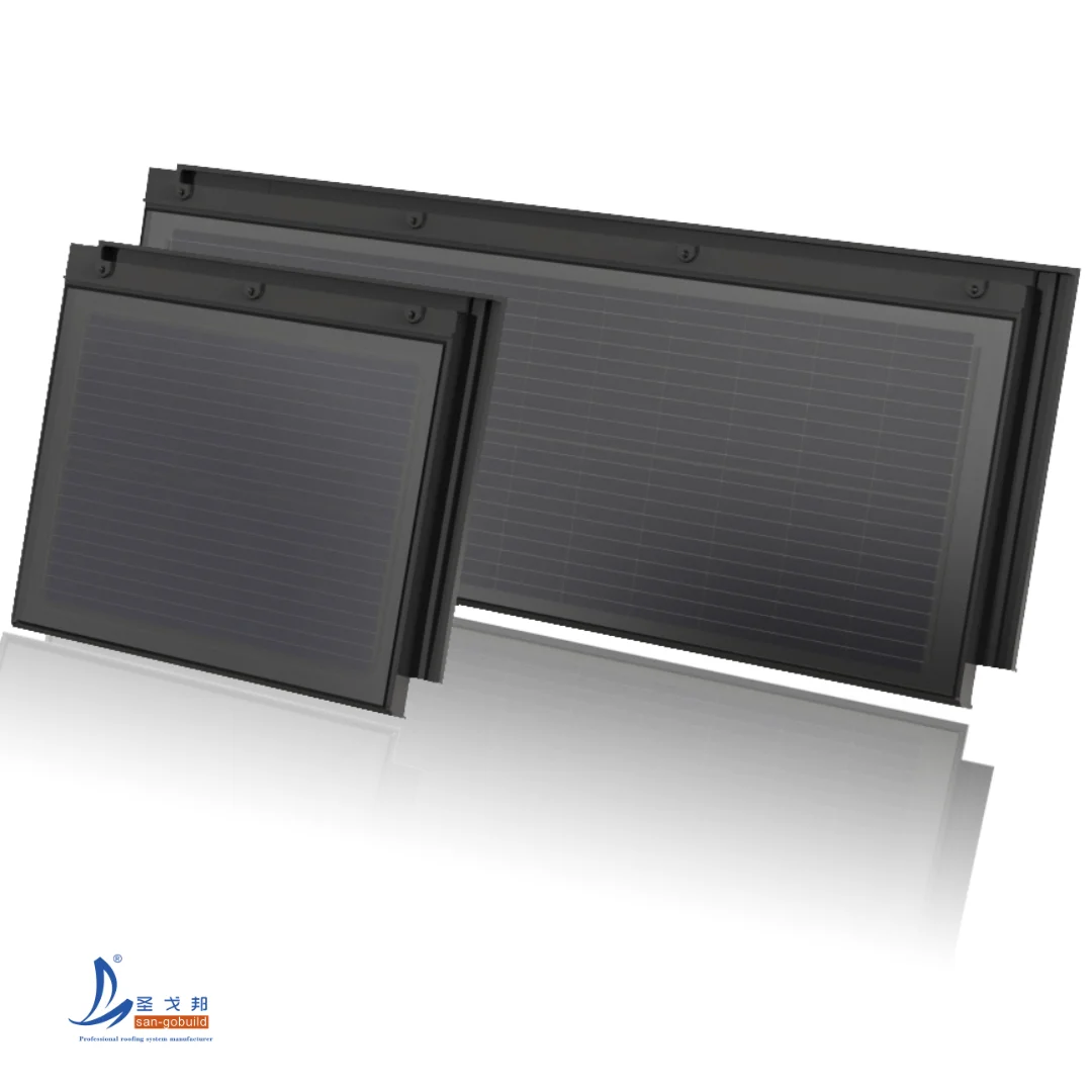 

Solar Roof Tile 87W Thin Film Photovoltaic Power Generates Energy System Double Glass Panel BIPV Tiles