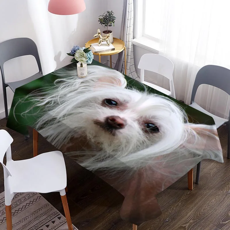 

Table Cover Chinese Crested Dog Pattern Coffee Tablecloth Picnic Table Cloth Birthday Party Dinner For Home Decoration 0519