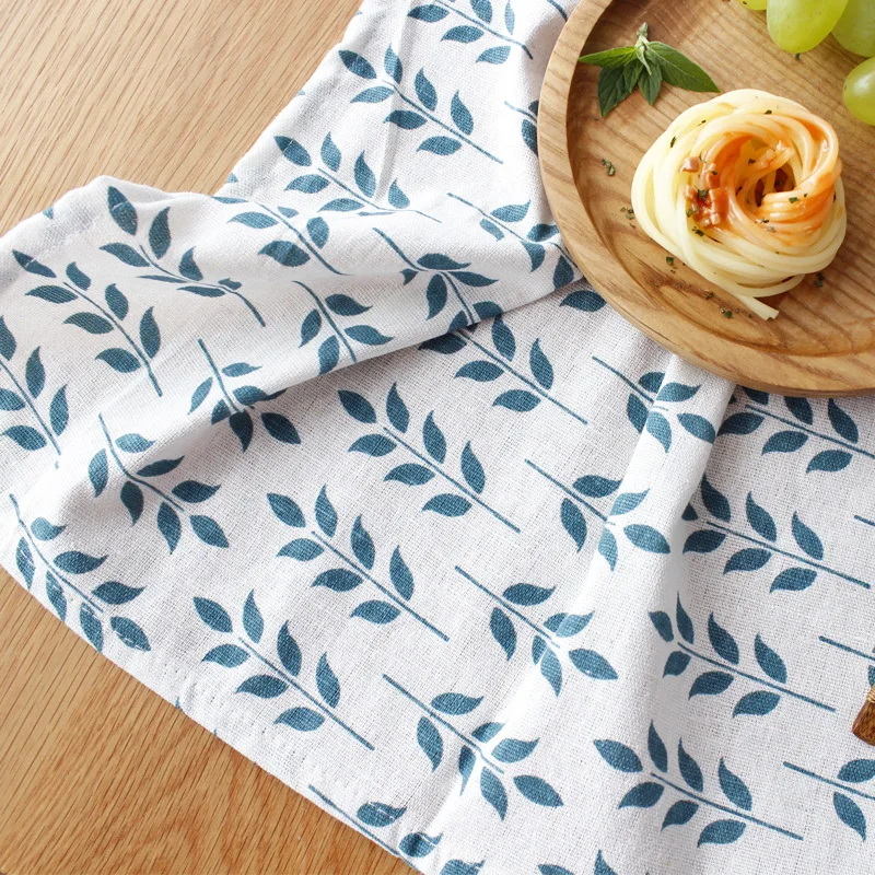 Мультяшные пасторальные салфетки из хлопка и льна простые квадратные с