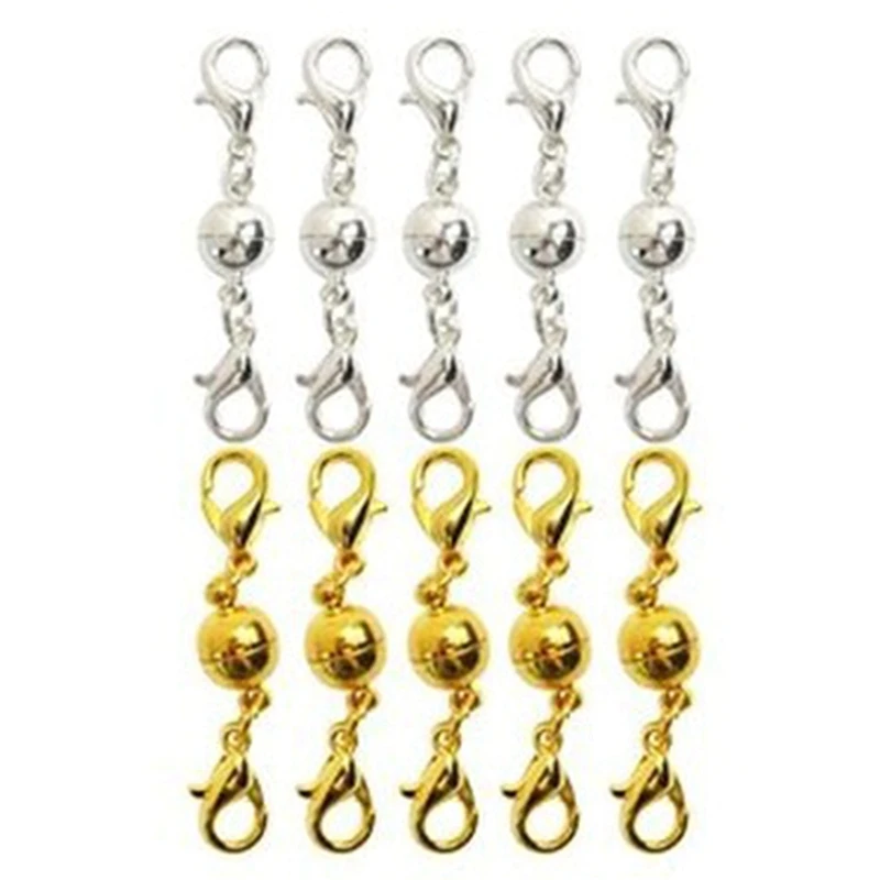 

10 Round Magnetic Jewellery Clasp, Lobster Clasp, Self-Aligning Magnetic Clasp