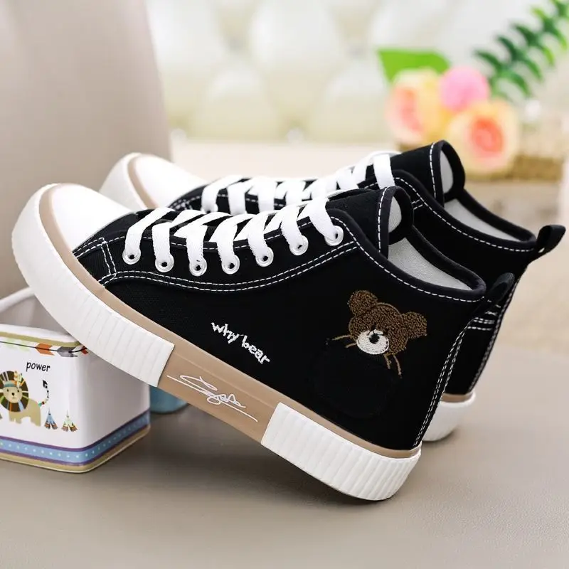 

Fashion Women Casual Shoes New Women's Vulcanize Shoes Canvas Ladies Flat Shoes Lace-up Breathable Sneakers Zapatillas De Mujer